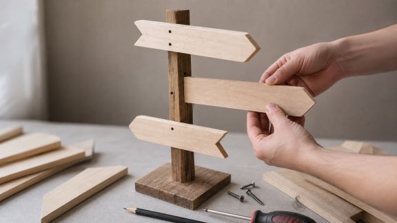 Réaliser un panneau directionnel customisé pour guider les invitées