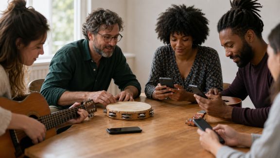Atelier quiz musical live avec instruments ou applis mobiles