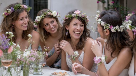 Comment porter des accessoires fleuris pour un EVJF printanier