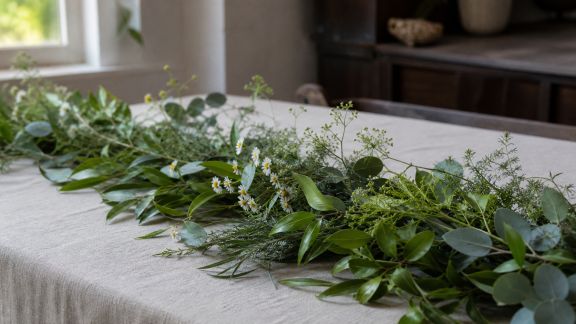 DIY : réaliser un chemin de table végétal pour une ambiance nature