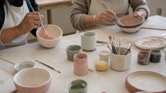 Organiser un atelier peinture sur céramique pour révéler la créativité de chacune